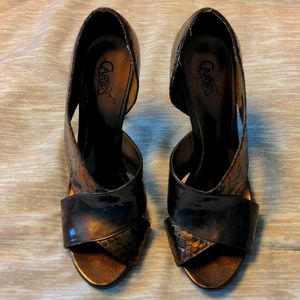 Carlos heels with snake print